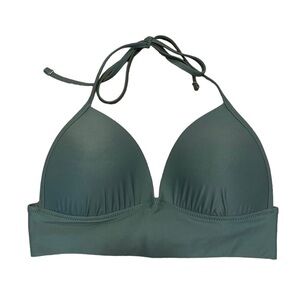 AERIE Green Perky Triangle Bikini Swim Top